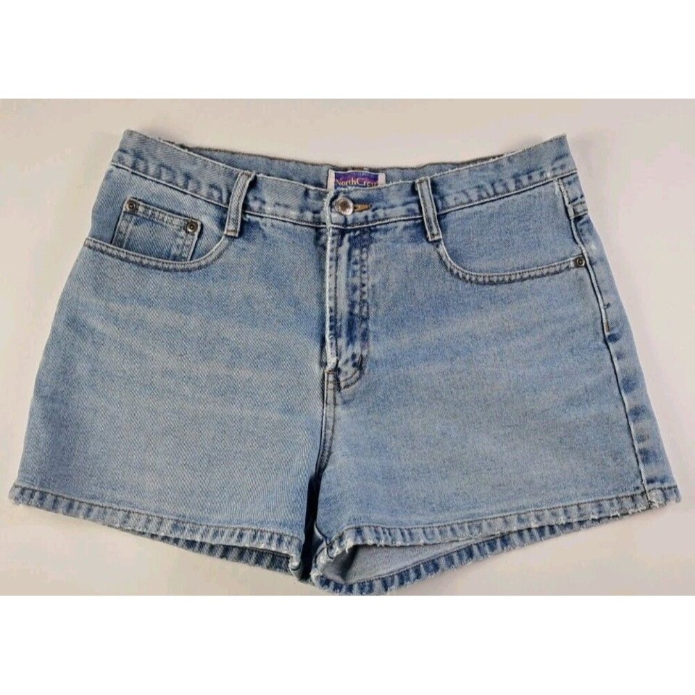 North Crest Womens Size 10 30" Blue Jean Shorts Vintage 90s High Rise Grunge